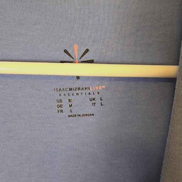 IsaacMizrahiLive Blue long open front sweater size large - Picture 2 of 4